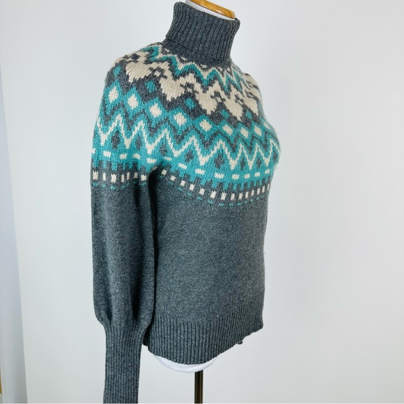 Sundance Fair Isle Turtleneck Sweater Size Small - Picture 4 of 11